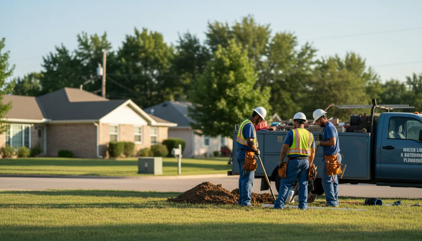Residential water line and bathroom plumbing service in Bruceville, TX